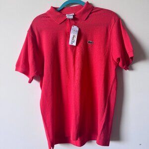 Lacoste Light Orange Collared Polo Shirt - Size 4 - 100% Cotton - Worn Once